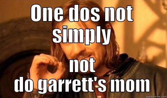 ONE DOS NOT SIMPLY NOT DO GARRETT'S MOM Boromir