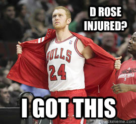 D Rose injured? I got this  Brian Scalabrine