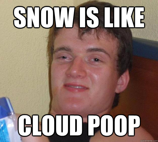 Snow is like Cloud poop  10 Guy