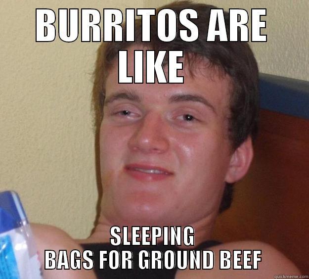 BURRITOS ARE LIKE SLEEPING BAGS FOR GROUND BEEF 10 Guy