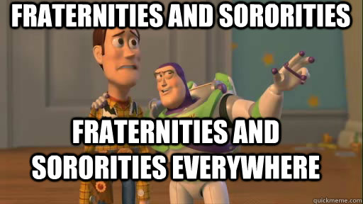 Fraternities and Sororities Fraternities and Sororities everywhere  Everywhere