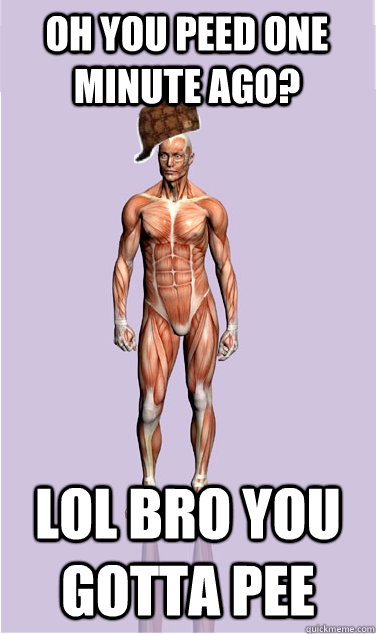 oh you peed one minute ago? lol bro you gotta pee - oh you peed one minute ago? lol bro you gotta pee  Misc