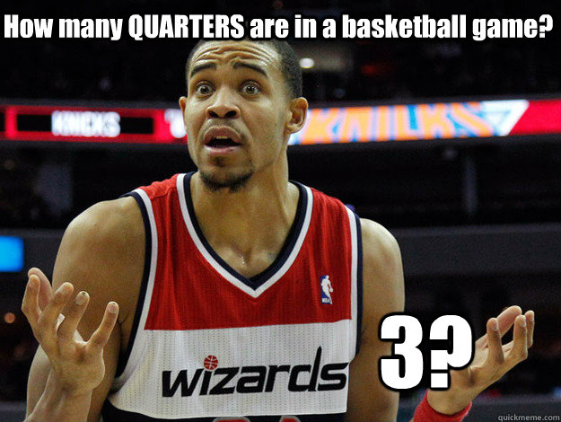 How many QUARTERS are in a basketball game? 3? - How many QUARTERS are in a basketball game? 3?  Misc