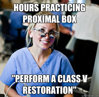 Hours practicing proximal box 