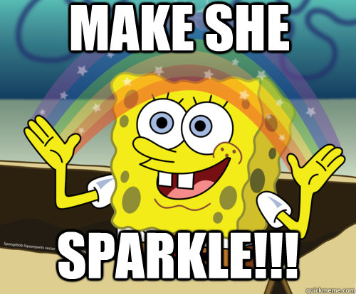 make she  sparkle!!!  Gay Spongebob