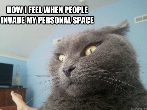 How i feel when people invade my personal space  Personal Space