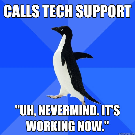 calls tech support 