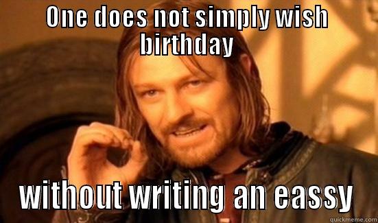 ONE DOES NOT SIMPLY WISH BIRTHDAY WITHOUT WRITING AN EASSY Boromir
