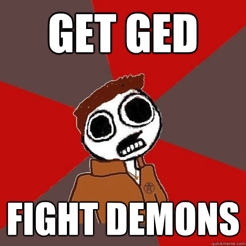 get ged fight demons  Supernatural