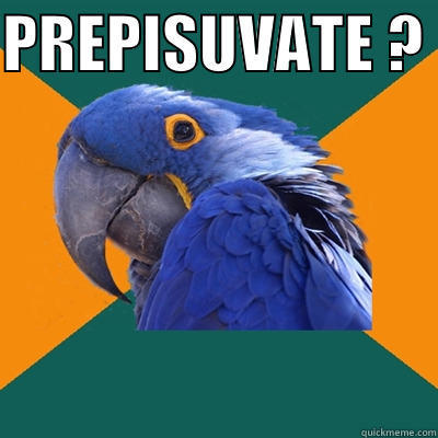 PREPISUVATE ?   Paranoid Parrot