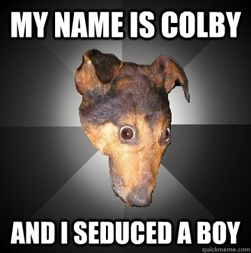 MY NAME IS COLBY AND I SEDUCED A BOY  Depression Dog