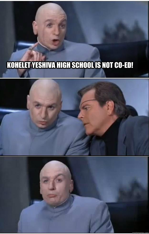 Kohelet Yeshiva High school is not co-ed! Bottom caption - Kohelet Yeshiva High school is not co-ed! Bottom caption  Misc