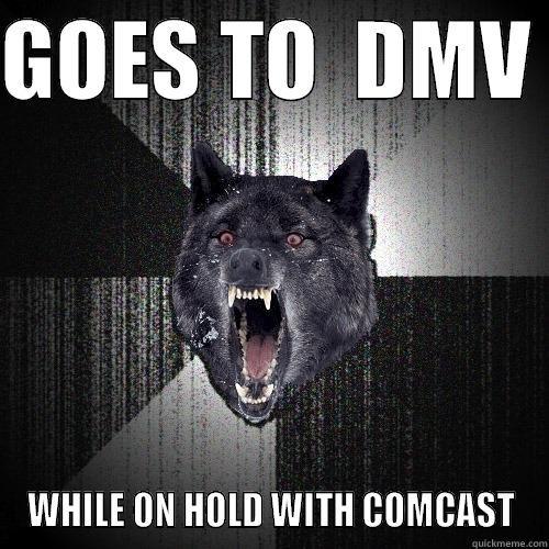 GOES TO  DMV  WHILE ON HOLD WITH COMCAST Insanity Wolf