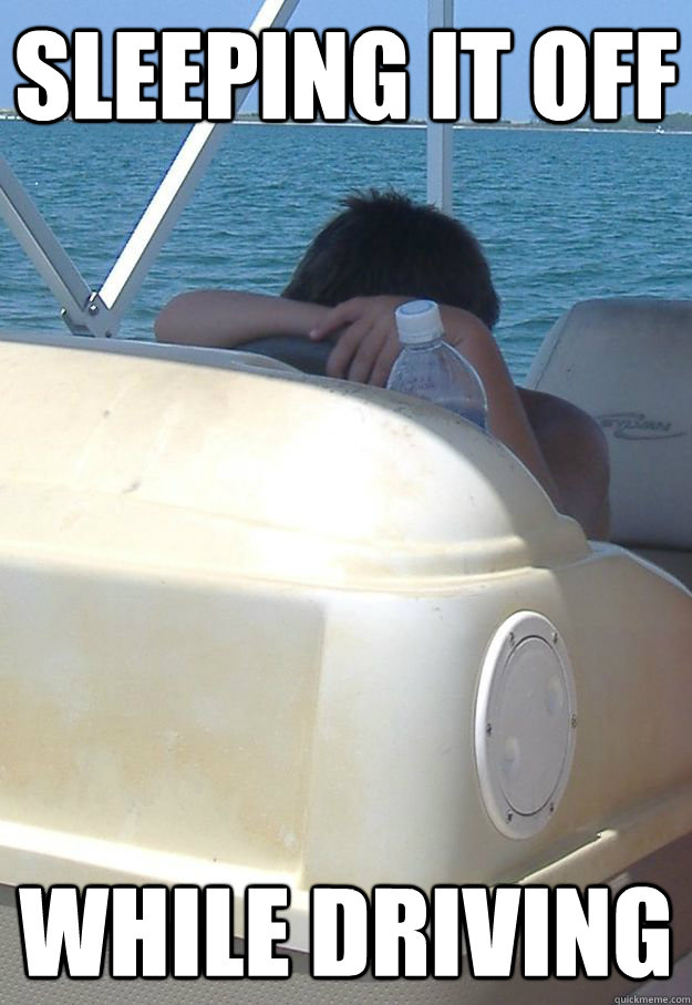sleeping it off while driving - sleeping it off while driving  asleep at the wheel