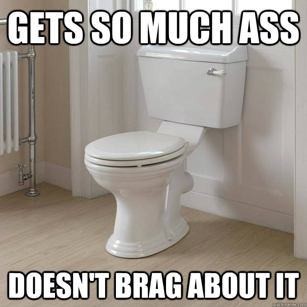 Gets so much ass doesn't brag about it - Gets so much ass doesn't brag about it  Good Guy Toilet