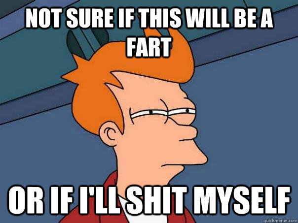 Not sure if this will be a fart Or if I'll shit myself  Futurama Fry