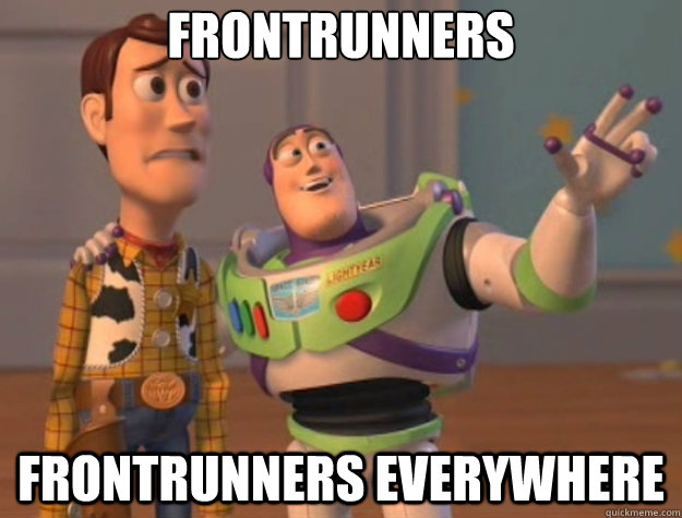 frontrunners frontrunners everywhere - frontrunners frontrunners everywhere  Buzz Lightyear
