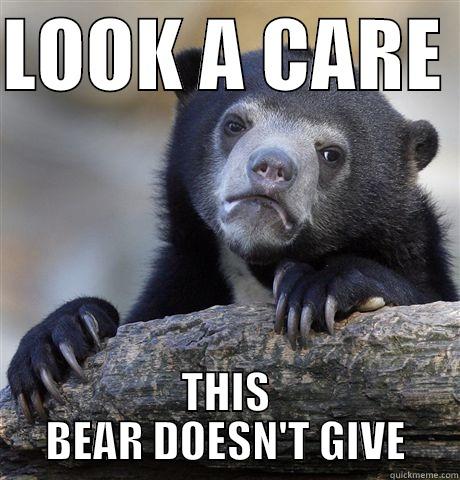 LOOK A CARE  THIS BEAR DOESN'T GIVE Confession Bear