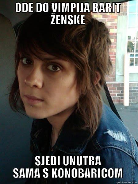 ODE DO VIMPIJA BARIT ŽENSKE SJEDI UNUTRA SAMA S KONOBARICOM Misc