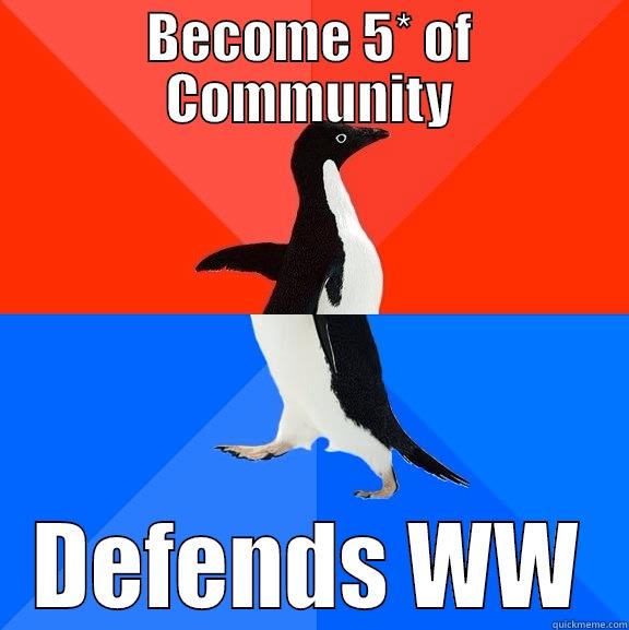 WNxPhoenix of WNx - BECOME 5* OF COMMUNITY DEFENDS WW Socially Awesome Awkward Penguin