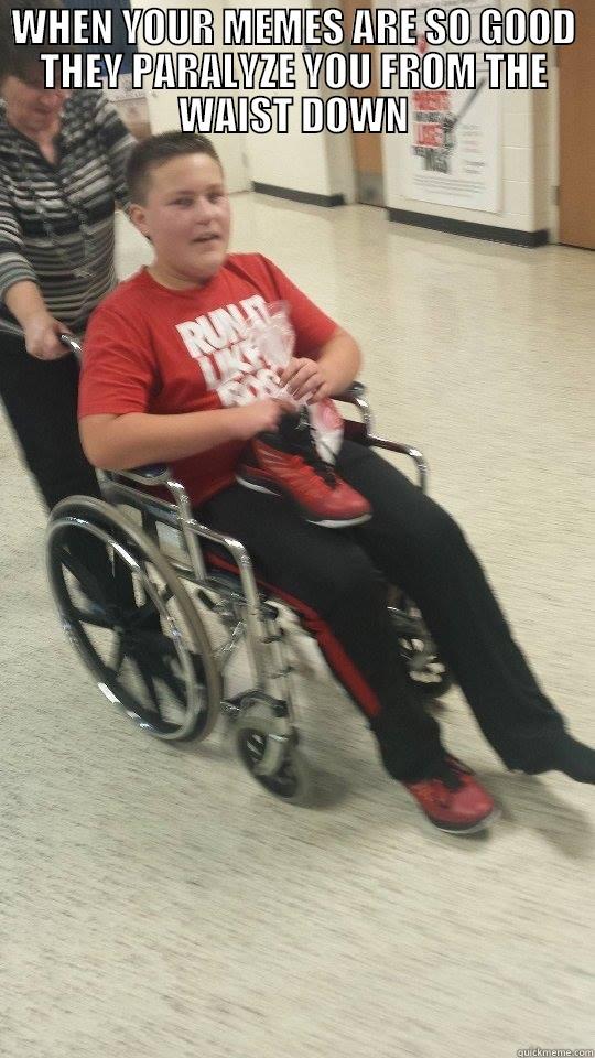 WHEN YOUR MEMES ARE SO GOOD THEY PARALYZE YOU FROM THE WAIST DOWN  Misc