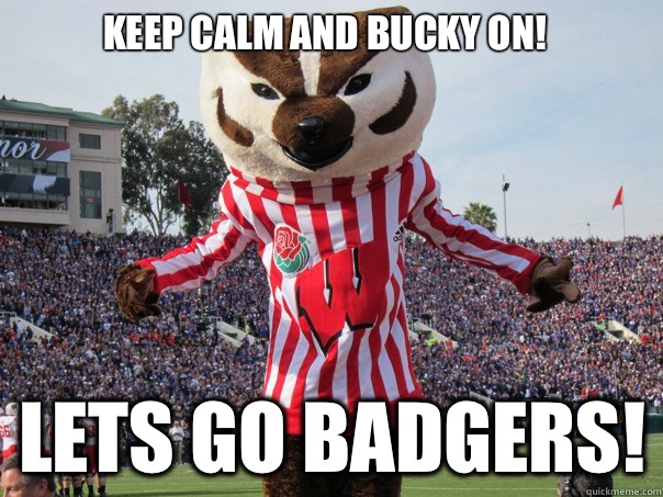 Keep Calm and Bucky On! Lets Go Badgers!  Bucky Badger