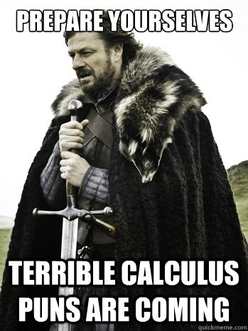prepare yourselves Terrible calculus puns are coming  Prepare Yourself