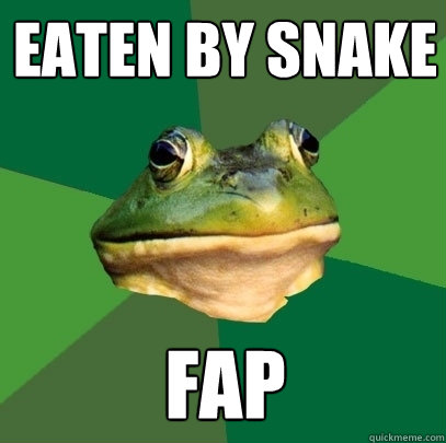 eaten by snake fap - eaten by snake fap  Foul Bachelor Frog