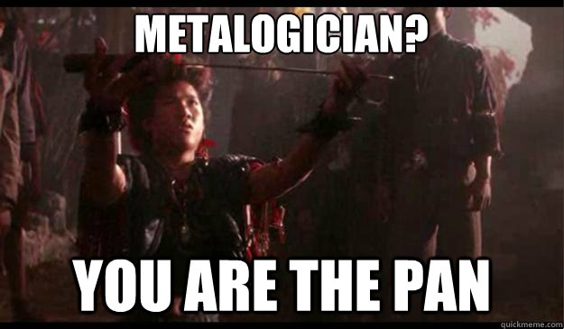 metalogician? you ARE the pan  you are the pan
