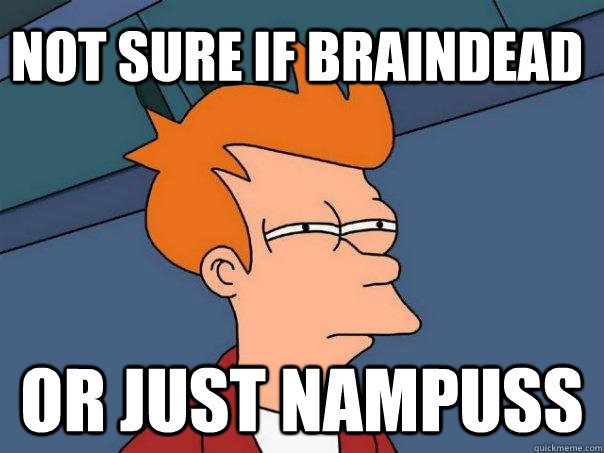 not sure if braindead Or just Nampuss - not sure if braindead Or just Nampuss  Futurama Fry