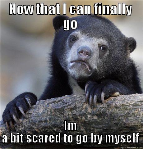 NOW THAT I CAN FINALLY GO IM A BIT SCARED TO GO BY MYSELF Confession Bear