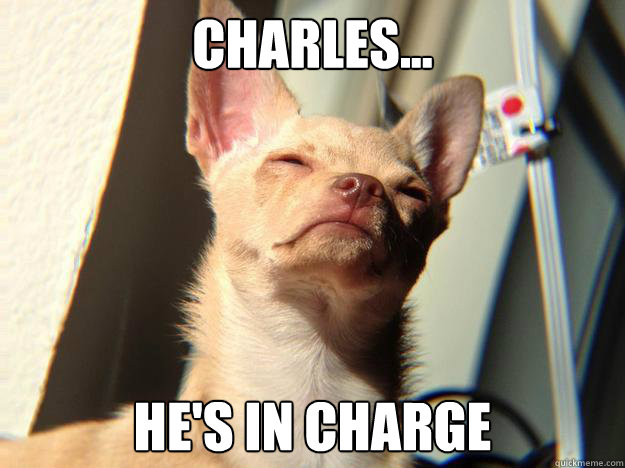 Charles... He's in charge  