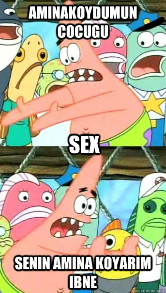 AMINAKOYDUMUN COCUGU  SENIN AMINA KOYARIM IBNE  SEX - AMINAKOYDUMUN COCUGU  SENIN AMINA KOYARIM IBNE  SEX  Push it somewhere else Patrick
