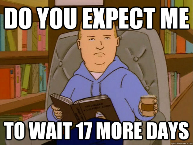 do you expect me to wait 17 more days - do you expect me to wait 17 more days  Misc
