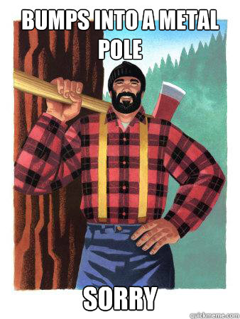 Bumps into a metal pole Sorry  Average Canadian