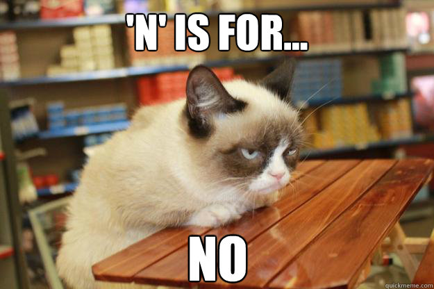 'n' is for... no - 'n' is for... no  Grumpy Cat Lunch