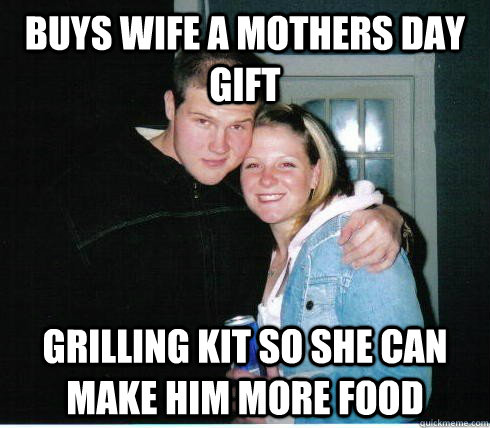 buys wife a Mothers Day gift grilling kit so she can make him more food  