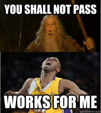 you shall not pass works for me  