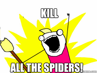 Kill All the spiders!  All The Things