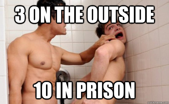 3 on the outside 10 in prison  