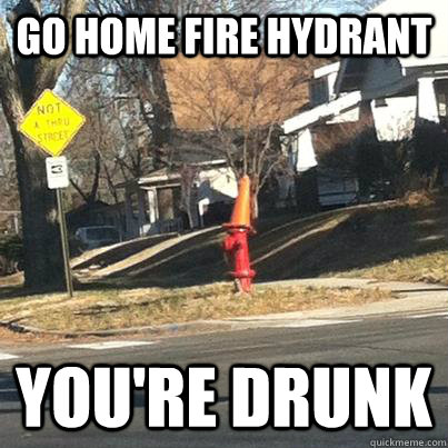Go home fire hydrant You're drunk - Go home fire hydrant You're drunk  Drunk Fire Hydrant