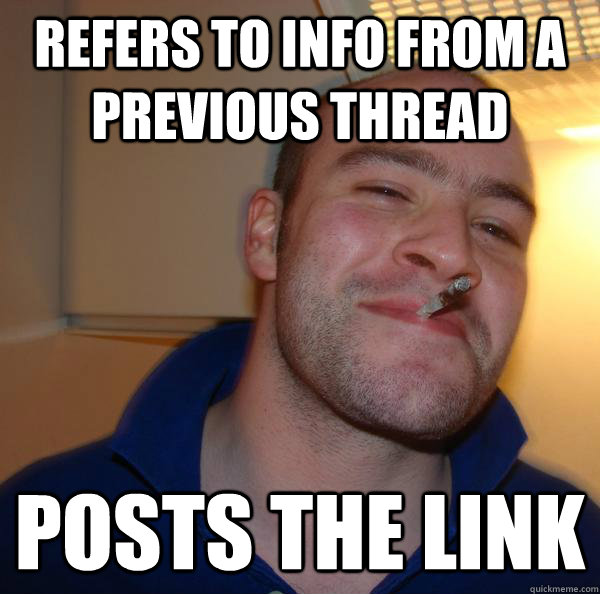 Refers to info from a previous thread Posts the link - Refers to info from a previous thread Posts the link  Misc