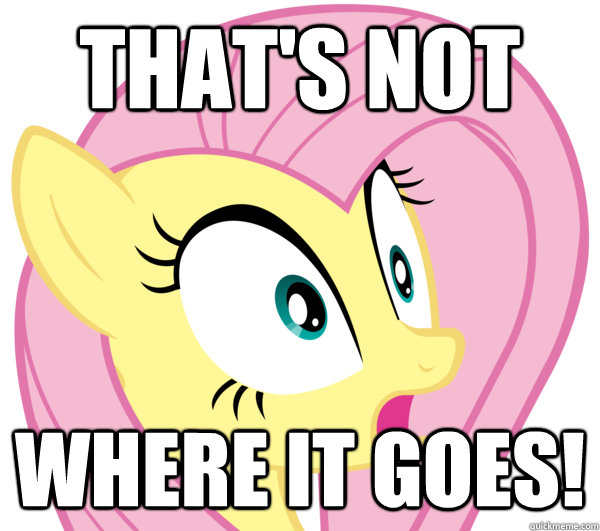That's not Where it goes!  Sluttershy