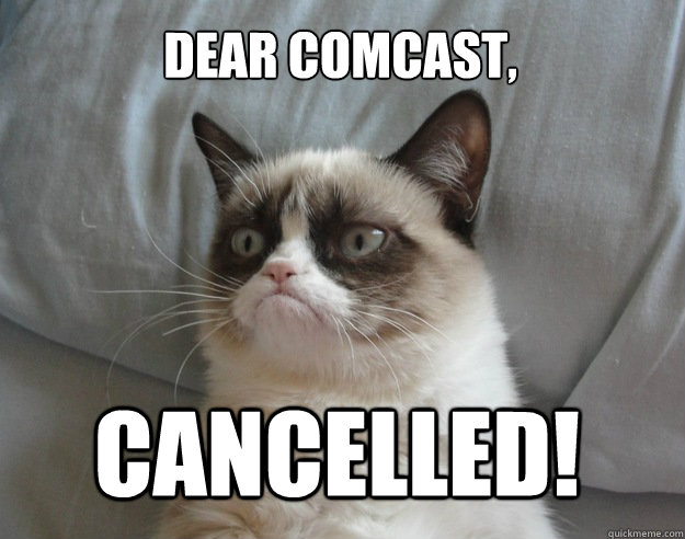 Dear Comcast, Cancelled! - Dear Comcast, Cancelled!  Grumpy Cat Lebowski Shabbos