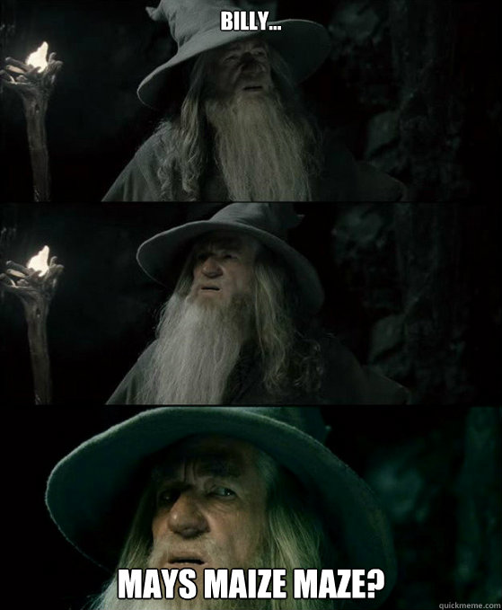 Billy... Mays maize maze?  Confused Gandalf