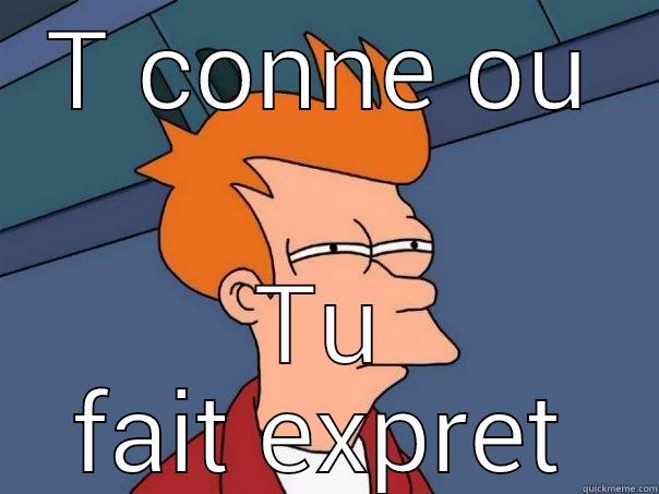 T CONNE OU TU FAIT EXPRET Futurama Fry