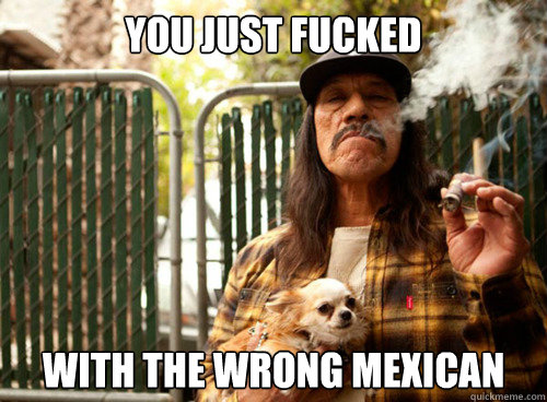 You just fucked with the wrong mexican  Machete