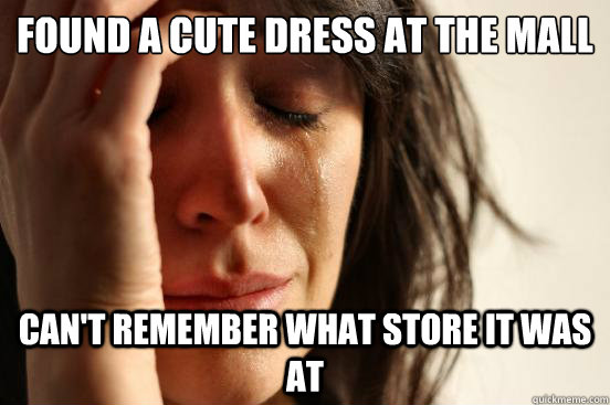 Found a cute dress at the mall Can't remember what store it was at  First World Problems