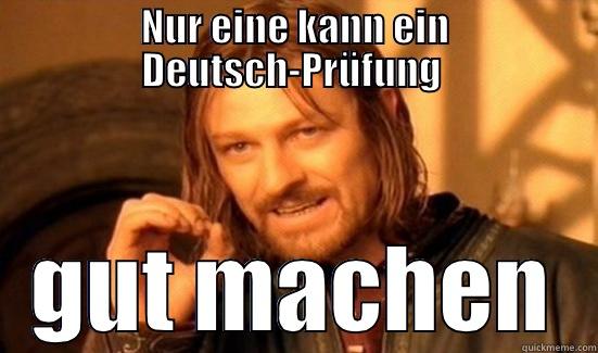 NUR EINE KANN EIN DEUTSCH-PRÜFUNG  GUT MACHEN Boromir