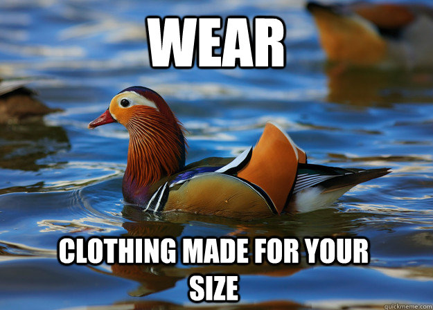 WEAR CLOTHING MADE FOR YOUR SIZE  Fashion Advice Mallard